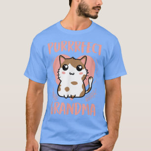 Camiseta Abuela perfecta Cute Kawaii Cat Lover Madres Da