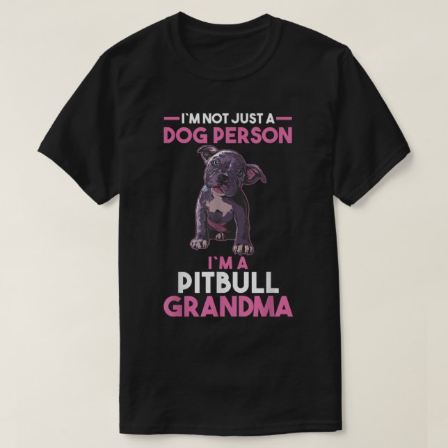 Camiseta Abuela Perro Pitbull Abuela T-Shirt (Diseño del anverso)