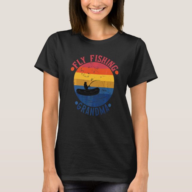 Camiseta Abuela pesca con mosca Mamá pescadora (Anverso)