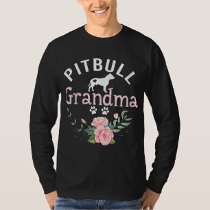 Camiseta Abuela Pitbull Regalos A Las Mujeres Mamá Pitbull 