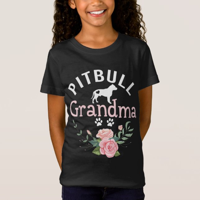 Camiseta Abuela Pitbull Regalos A Las Mujeres Mamá Pitbull  (Anverso)