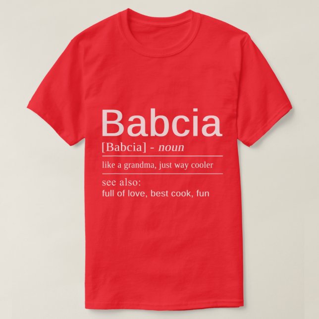 Camiseta Abuela polaca Babcia mejor abuela polaca Babc (Diseño del anverso)