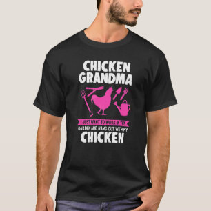 Camiseta Abuela Pollo Quiero Pollos De Jardín Pollos