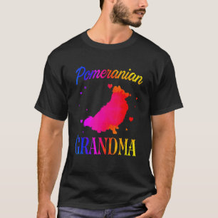Camiseta Abuela Pomerania Vintage Colorful Dote Mom