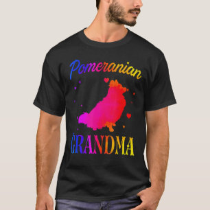 Camiseta Abuela Pomerania Vintage Colorful Dote Mom