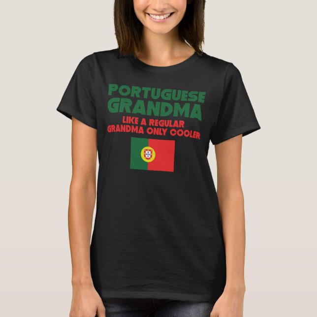 Camiseta Abuela portuguesa como un Coo regular de la abuela (Anverso)