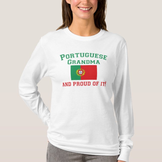 Camiseta Abuela portuguesa orgullosa (Anverso)