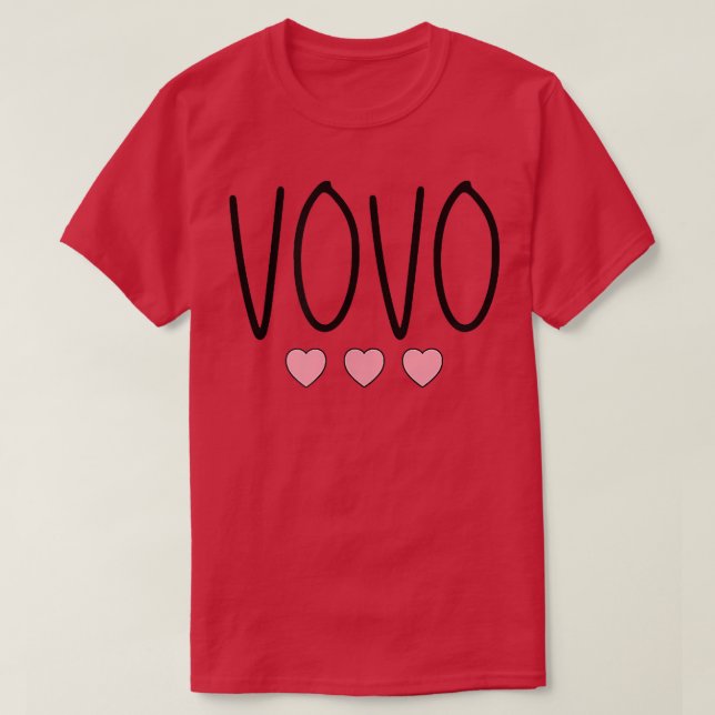 Camiseta Abuela portuguesa vovo corazón mínimo (Diseño del anverso)