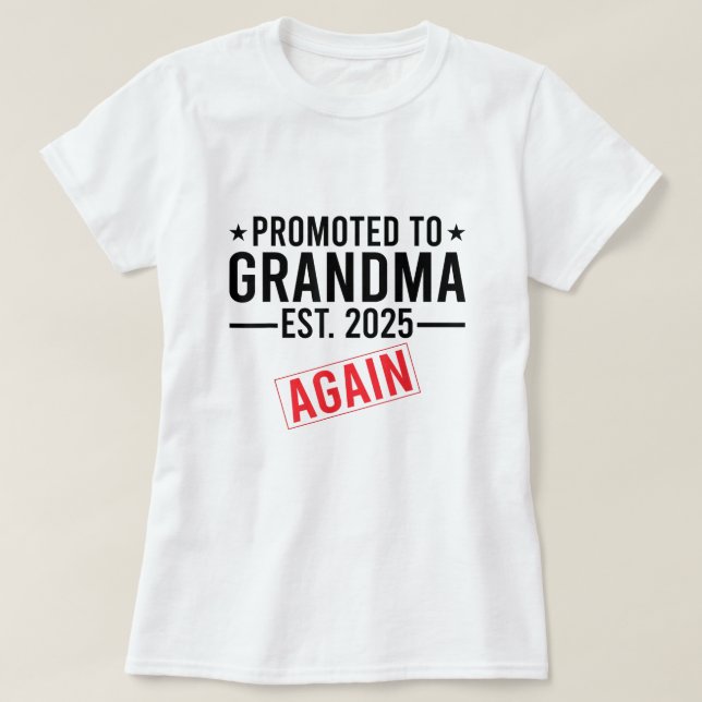Camiseta Abuela Pronto de Nuevo 2025 (Diseño del anverso)
