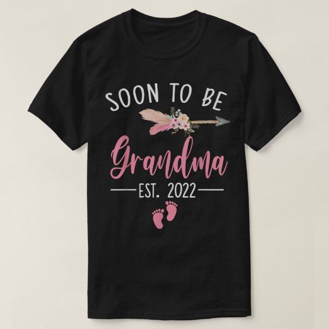 Camiseta Abuela Pronto Será 2022 Día de la Madre Para Nuevo (Diseño del anverso)