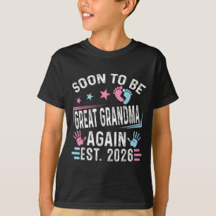 Camiseta Abuela Pronto Será De Nuevo Bisabuela Est. 2026 Vi