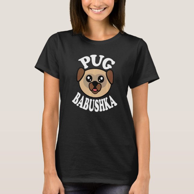 Camiseta Abuela Pug Adorable (Anverso)