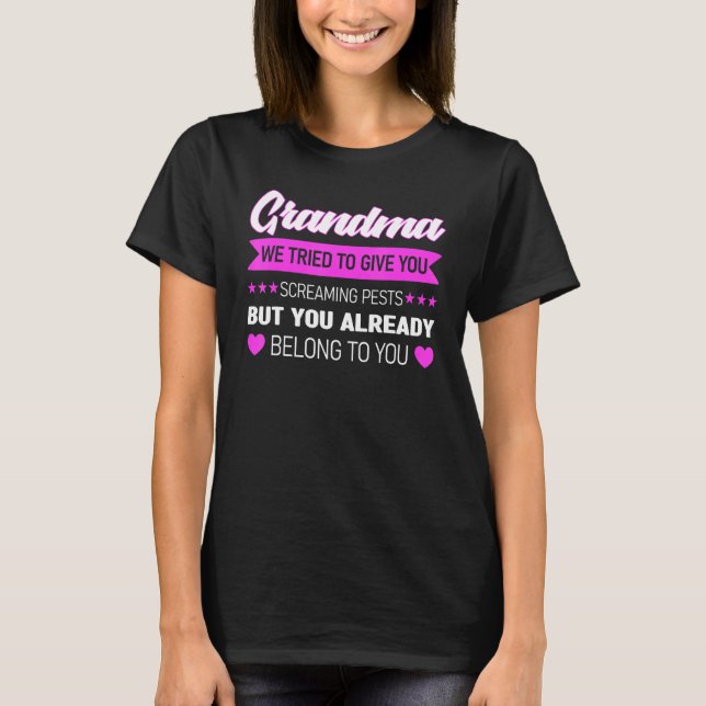Camiseta Abuela Que Intentamos Darte Gritando Abuela (Anverso)