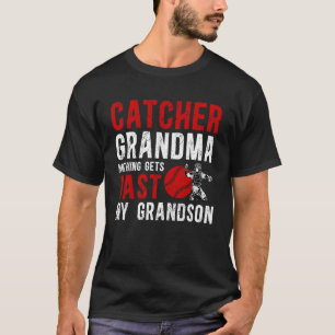 Camiseta Abuela Receptora De Béisbol Abuela Orgullosa De Un