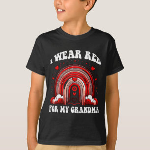Camiseta Abuela Retro Conciencia de la Enfermedad del Coraz