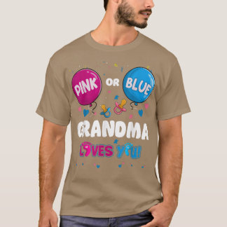 Camiseta Abuela rosa o azul de globo te ama la reserva de g