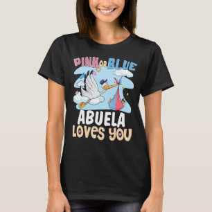 Camiseta Abuela rosa o azul te ama a tu abuela española