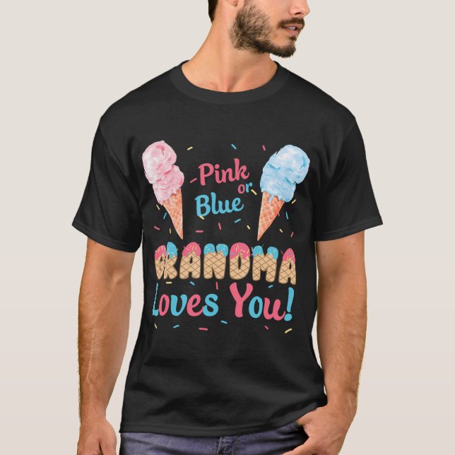 Camiseta Abuela Rosa O Azul Te Ama El Género Del Helado (Anverso)