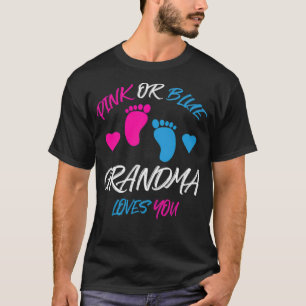 Camiseta Abuela rosa o azul te ama el género revelador dive