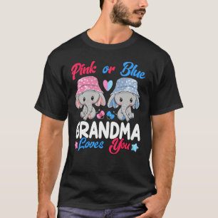 Camiseta Abuela Rosa O Azul Te Ama Elefantes Gend Bebé