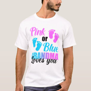 Camiseta Abuela Rosa O Azul Te Ama Fiesta De Revelación De 