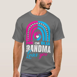 Camiseta Abuela rosa o azul te ama Fiesta de revelación de