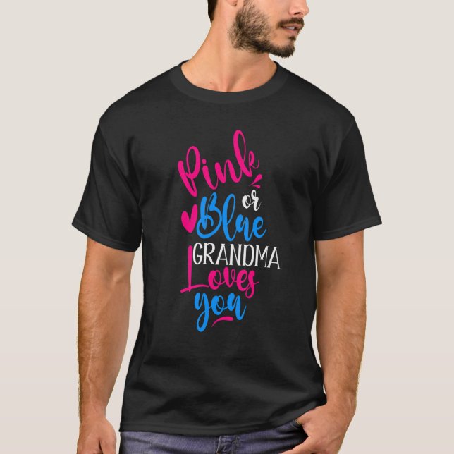 Camiseta Abuela Rosa O Azul Te Ama Género Revelador 3 (Anverso)
