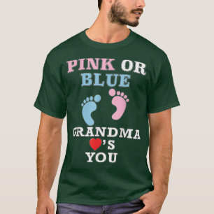 Camiseta Abuela Rosa O Azul Te Ama Género Revelar Bebé 