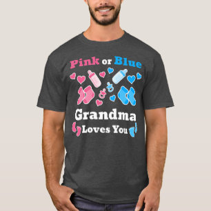 Camiseta Abuela Rosa O Azul Te Ama Género Revelar Bebé