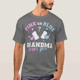 Camiseta Abuela Rosa O Azul Te Ama Género Revelar Bebé