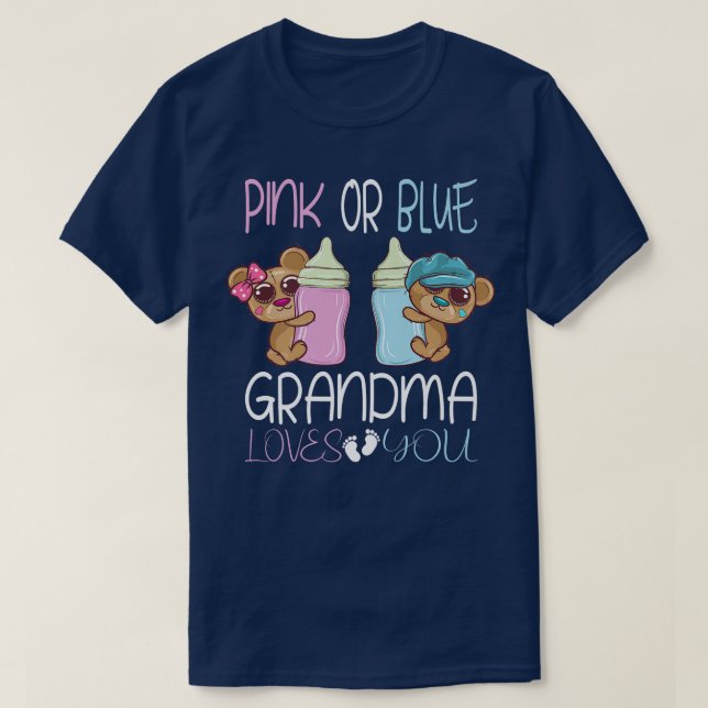 Camiseta Abuela Rosa O Azul Te Ama, Lo Revelan Los Géneros (Diseño del anverso)