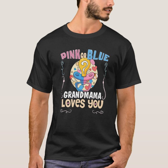Camiseta Abuela rosa o azul te ama mejor abuela (Anverso)