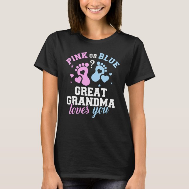 Camiseta Abuela Rosa O Azul Te Ama Revelación De Género (Anverso)