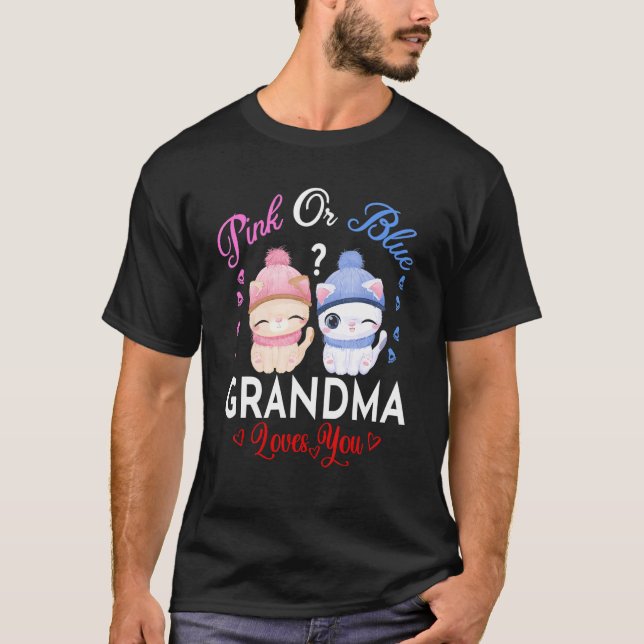 Camiseta Abuela Rosa O Azul Te Ama Revelación De Género (Anverso)