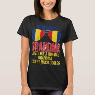 Camiseta Abuela rumana Bandera rumana Gafas de sol de madre