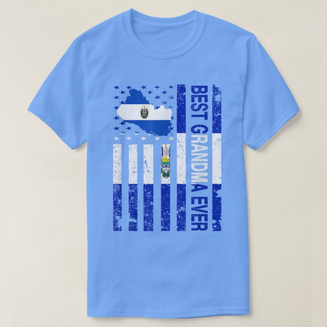 Camiseta Abuela salvadoreña El Salvador Moda estadounidense (Diseño del anverso)