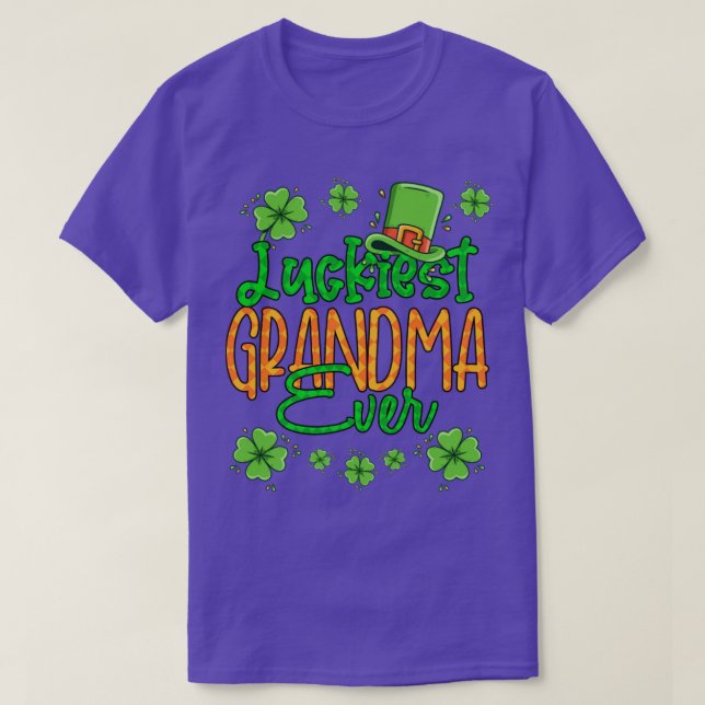 Camiseta Abuela San Patricio, la abuela más afortunada de t (Diseño del anverso)