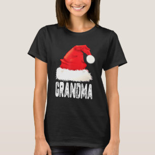 Camiseta Abuela Santa Hat Navidades Macthing de la familia 