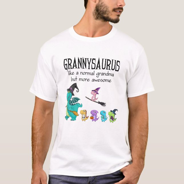 Camiseta Abuela Saurus Como Una Abuela Normal - Dinosaurio  (Anverso)