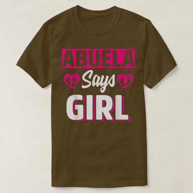 Camiseta Abuela Says Girl Cute Gender Reveal Team Pink Baby (Diseño del anverso)