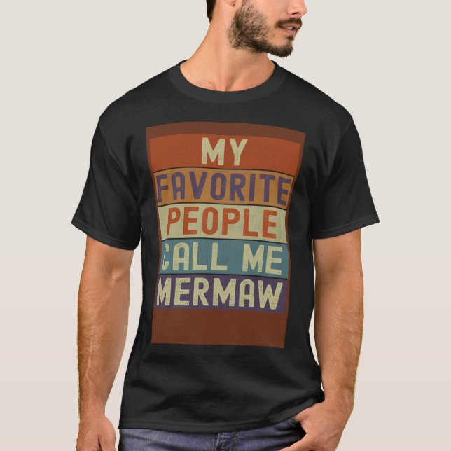Camiseta Abuela Sirena Mi Gente Favorita Me Llama Mermaw (Anverso)