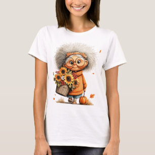 CAMISETA ABUELA TEMÁTICA DE OTOÑO CAPRICHOSA Y BONITA