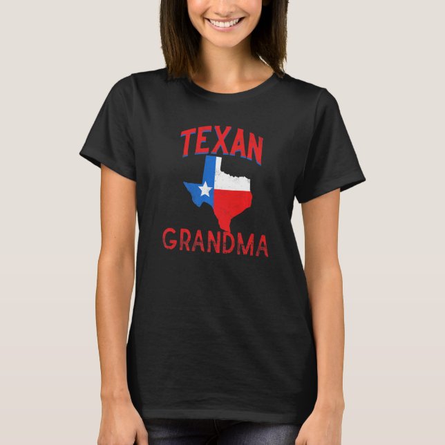 Camiseta Abuela texana Bandera de Texas Orgullosa Abuela Vi (Anverso)