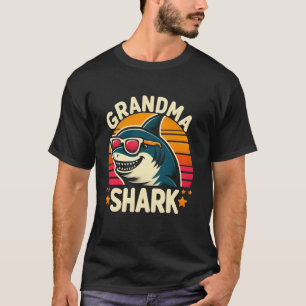 Camiseta Abuela Tiburón Divertido Tiburón Familia Combinada