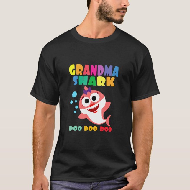 Camiseta Abuela Tiburón T-Shirt Doo Doo Graciosa bebé mami (Anverso)