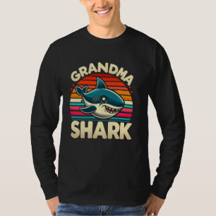 Camiseta Abuela Tiburón Tiburón Divertido Familia Combinada