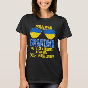 Camiseta Abuela ucraniana Bandera de Ucrania Gafas de sol D