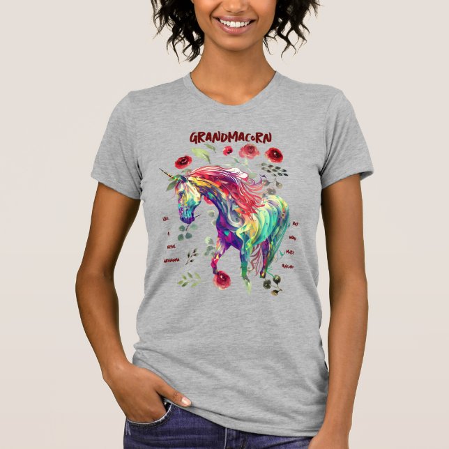 Camiseta Abuela Unicornio Fashionable (Anverso)