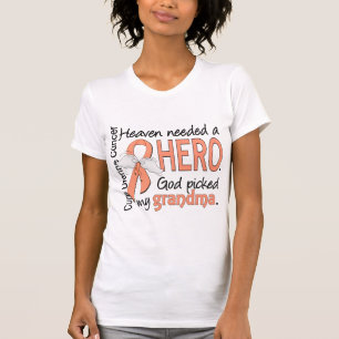 Camiseta Abuela uterina del cáncer del héroe necesario de