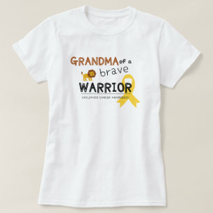 Camiseta abuela valiente guerrera cancerígenas leones T-Shi